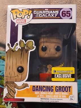 Funko Dancing Groot Pop! Vinyl Figure - Brown with Red Pot #65